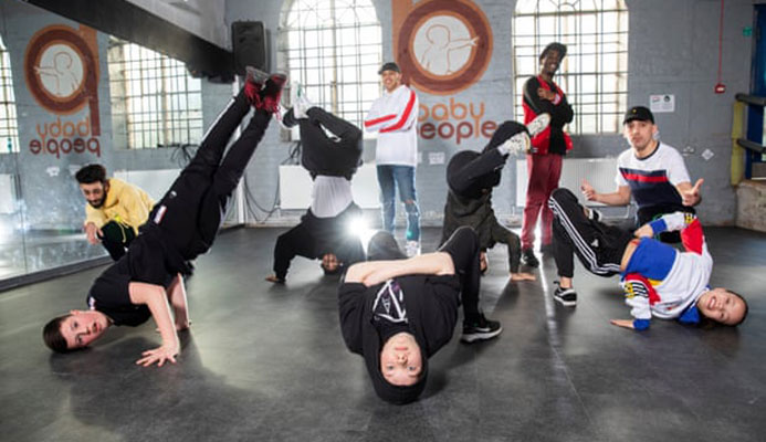  Members of the Trinity Warriors breaking crew in Derby. Photograph: Fabio de Paola/The Guardian