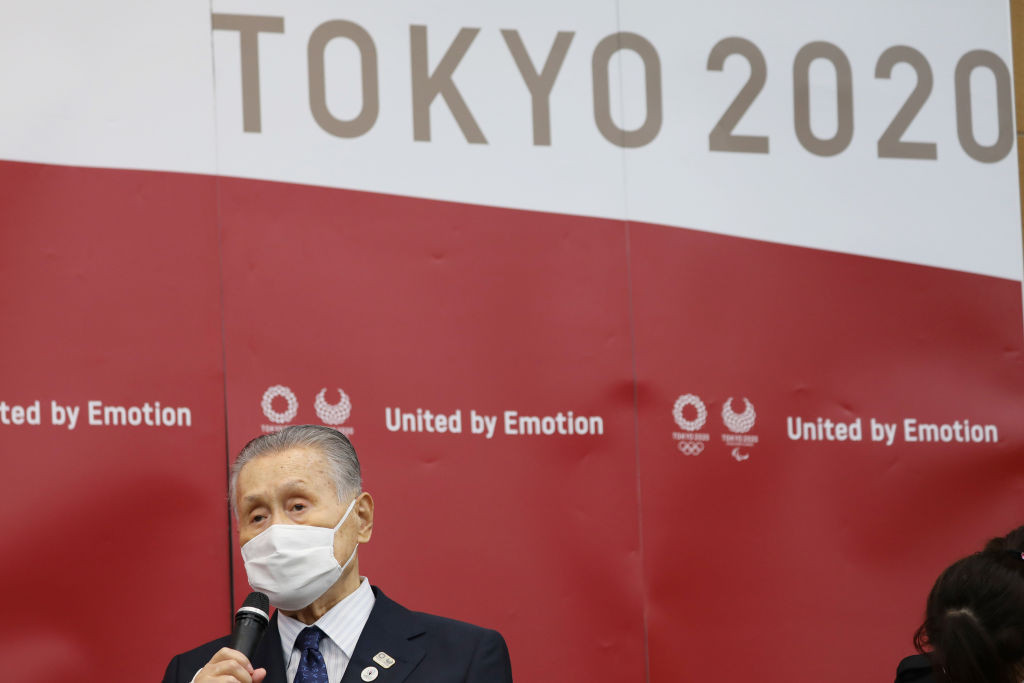 Tokyo 2020 President Yoshirō Mori also recorded a message for the Chefs de Mission ©Getty Images