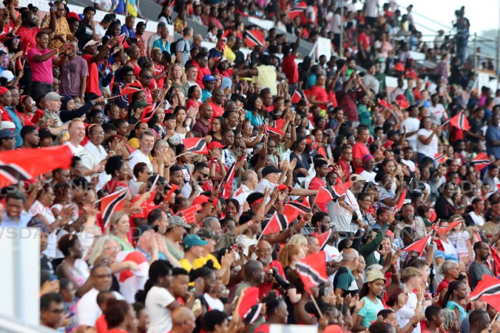 Local fans cheer athletes on the final day of the Commonwealth Youth Games, Hasely Crawford Stadium, Port of Spain on August 10. - ANGELO MARCELLE (Image obtained at newsday.co.tt)