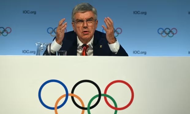 Thomas Bach says the Olympics and cricket can ‘enrich’ each other. Photograph: Indranil Mukherjee/AFP/Getty Images (Image obtained at theguardian.com)