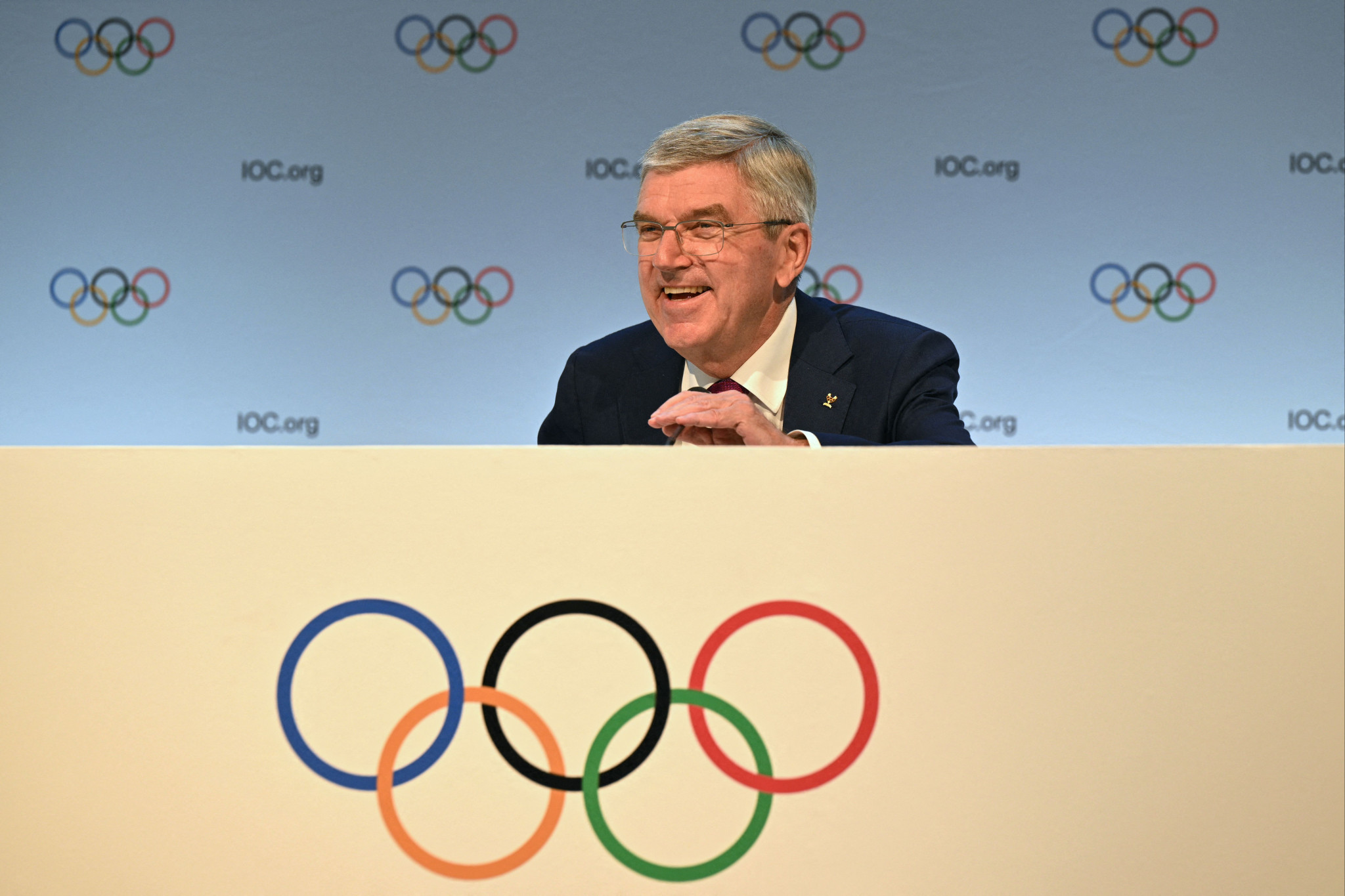 IOC President Thomas Bach again refused to rule out an Olympic Charter amendment to allow him to run again as President ©Getty Images (Image obtained at insidethegames.biz)
